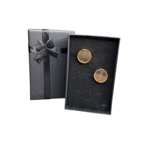 Dunhill Round Gold and Silver Cuff Links